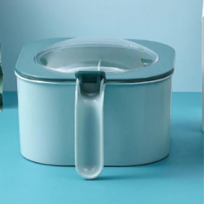 Green Spice Jars With Lids And Spoons Kitchen Seasoning Storage Container Organizer - Image 2